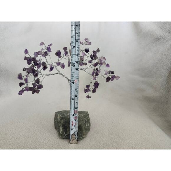 Amethyst Gem Stone TREE Purple with Silver Branches Bonsai Crystal - Picture 9 of 11